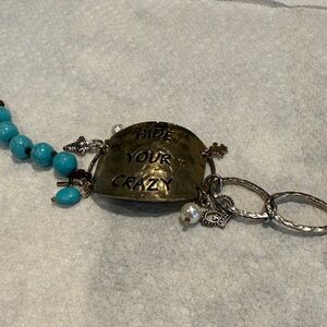 Gold and Turquoise Beaded Bracelet